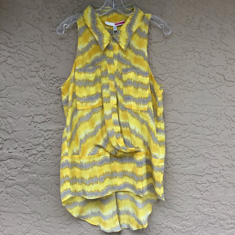 NEW! Tracy Reese Ikat Sleeveless Shirt Large
